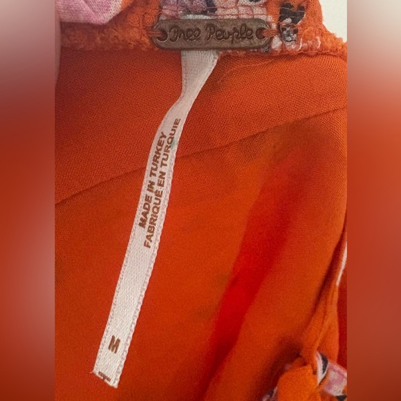 Free People Orange Floral Mini Dress - Picture 7 of 7